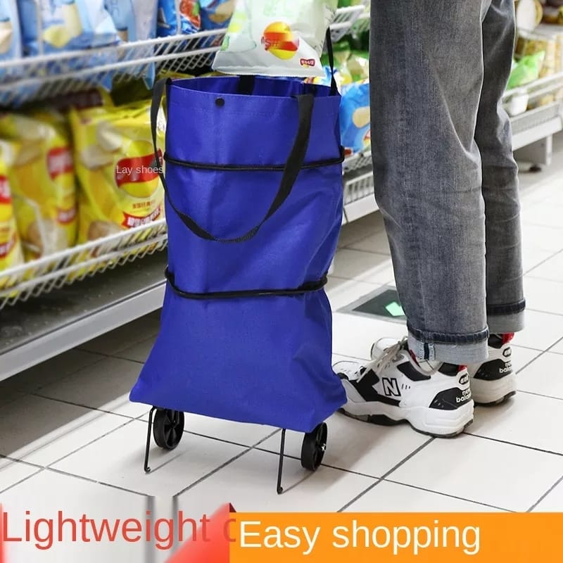 Foldable Trolley Bag with Wheels – Compact & Versatile Travel Companion