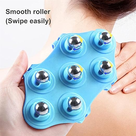 Silicone 7-Ball Body Massager Glove – Muscle Relief & Relaxation Tool