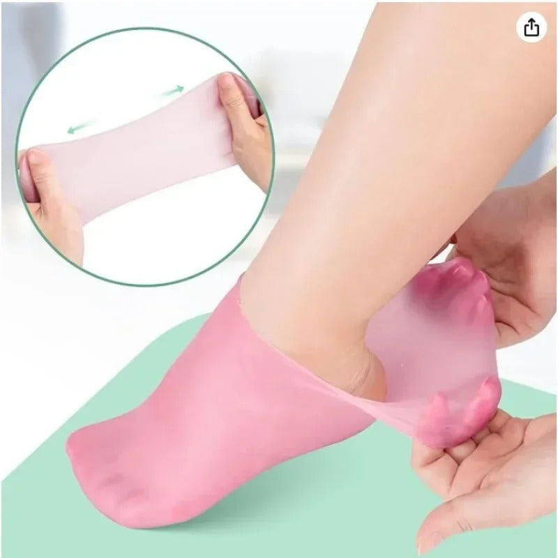 1 Pair Silicone Gel Moisturizing Socks for Hydrated, Smooth Feet